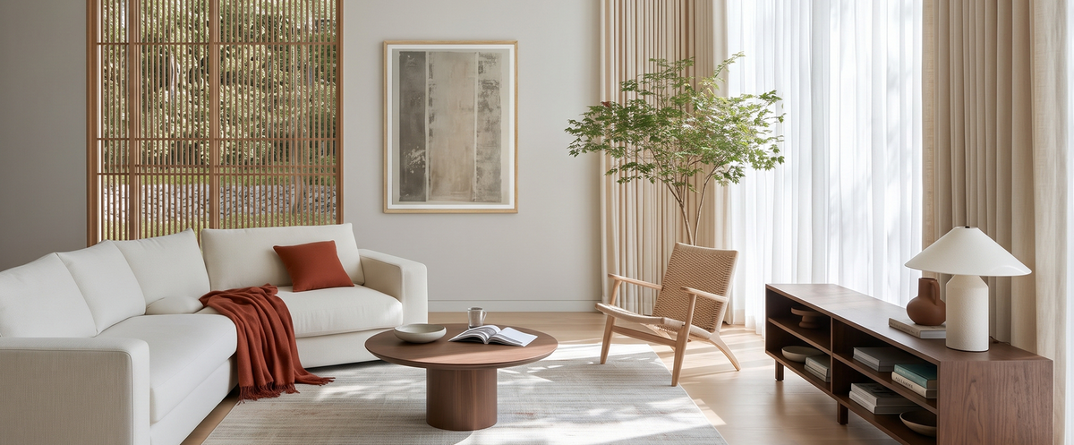 Japanese art of Wabi Sabi in a modern interior.