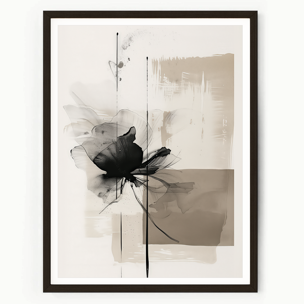 Abstract Flower Print for Living room
