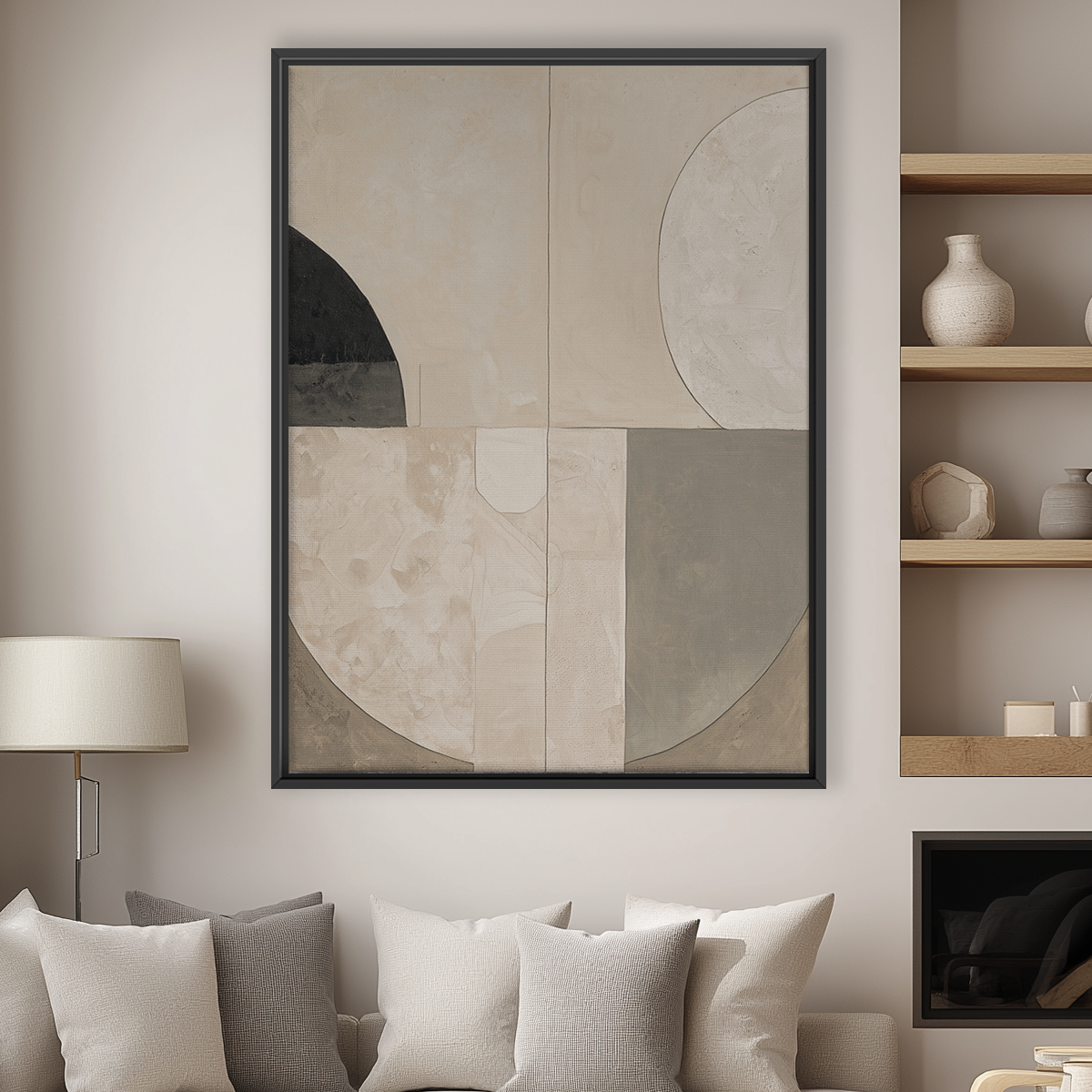 Abstract Mixed Media Wall Art | Neutral Textured Canvas