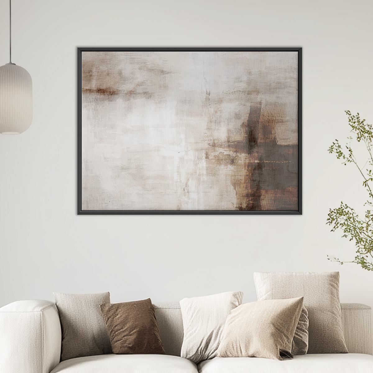 Beige Abstract Wall Art | Minimalist Neutral Canvas