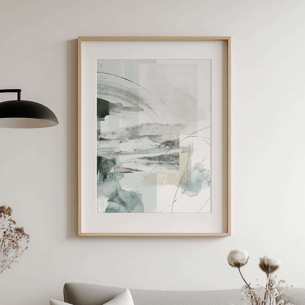 Mixed Media Abstract Wall Art | Neutral Modern Canvas