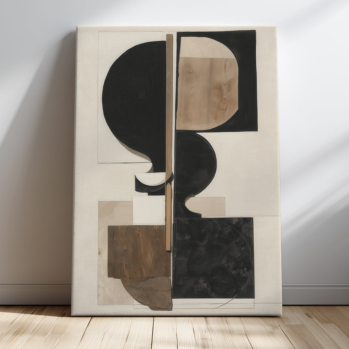 Abstract textured canvas art for minimalist interior wall decor