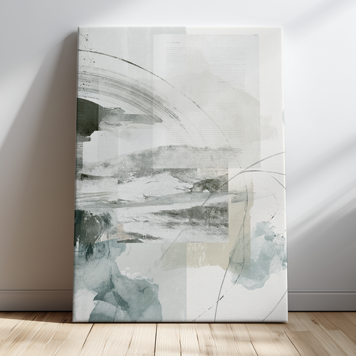 Mixed Media Abstract Wall Art | Neutral Modern Canvas