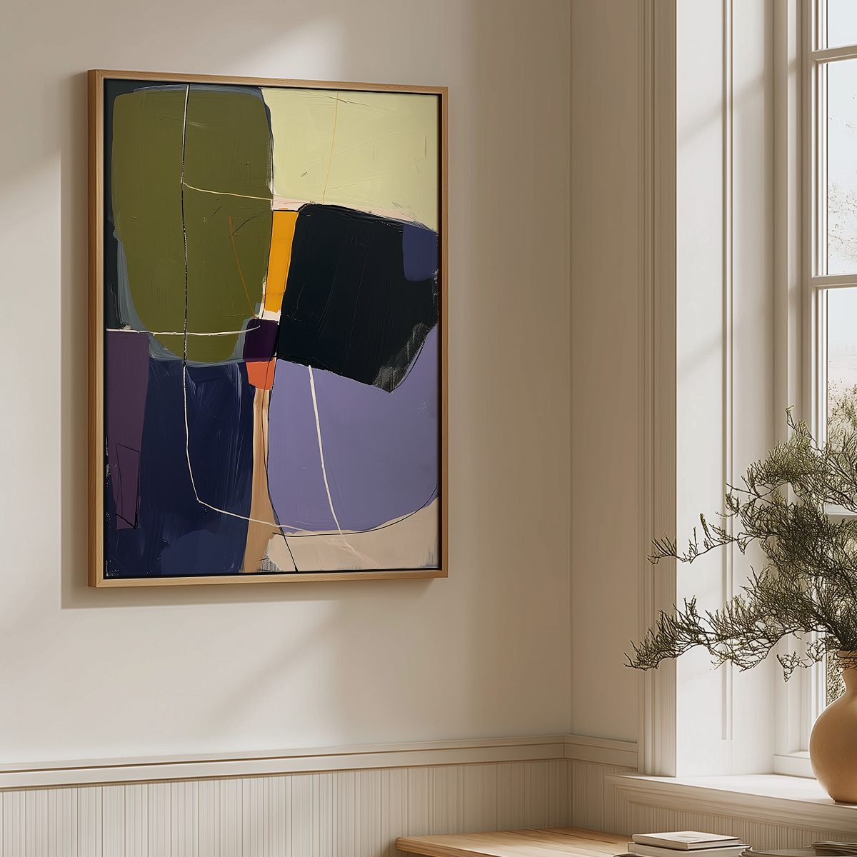 Modern Abstract Wall Art | Neutral Organic Canvas