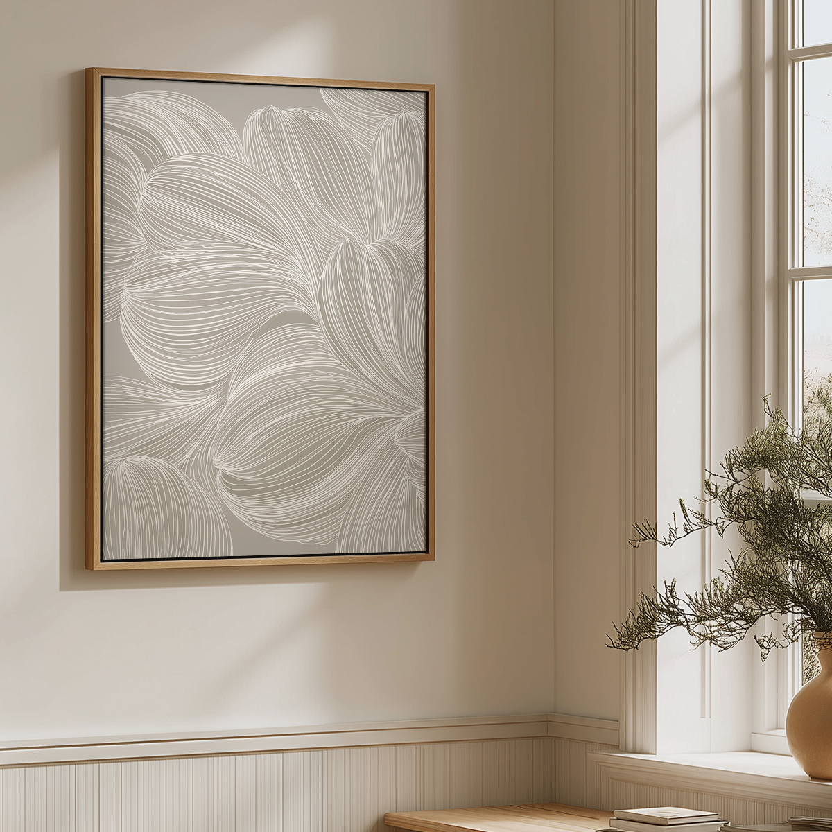Minimalist Line Art Print | Abstract Botanical Wall Art