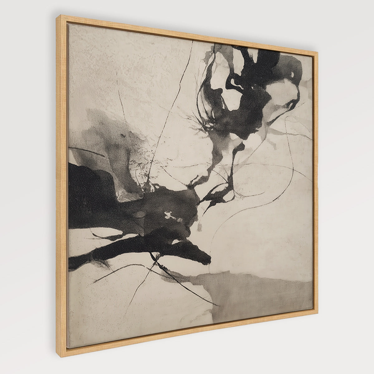 Minimalist abstract art print with organic forms and bold strokes