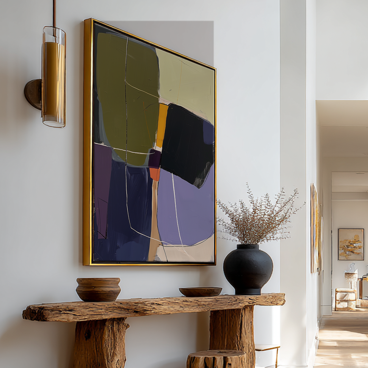 Modern Abstract Wall Art | Neutral Organic Canvas