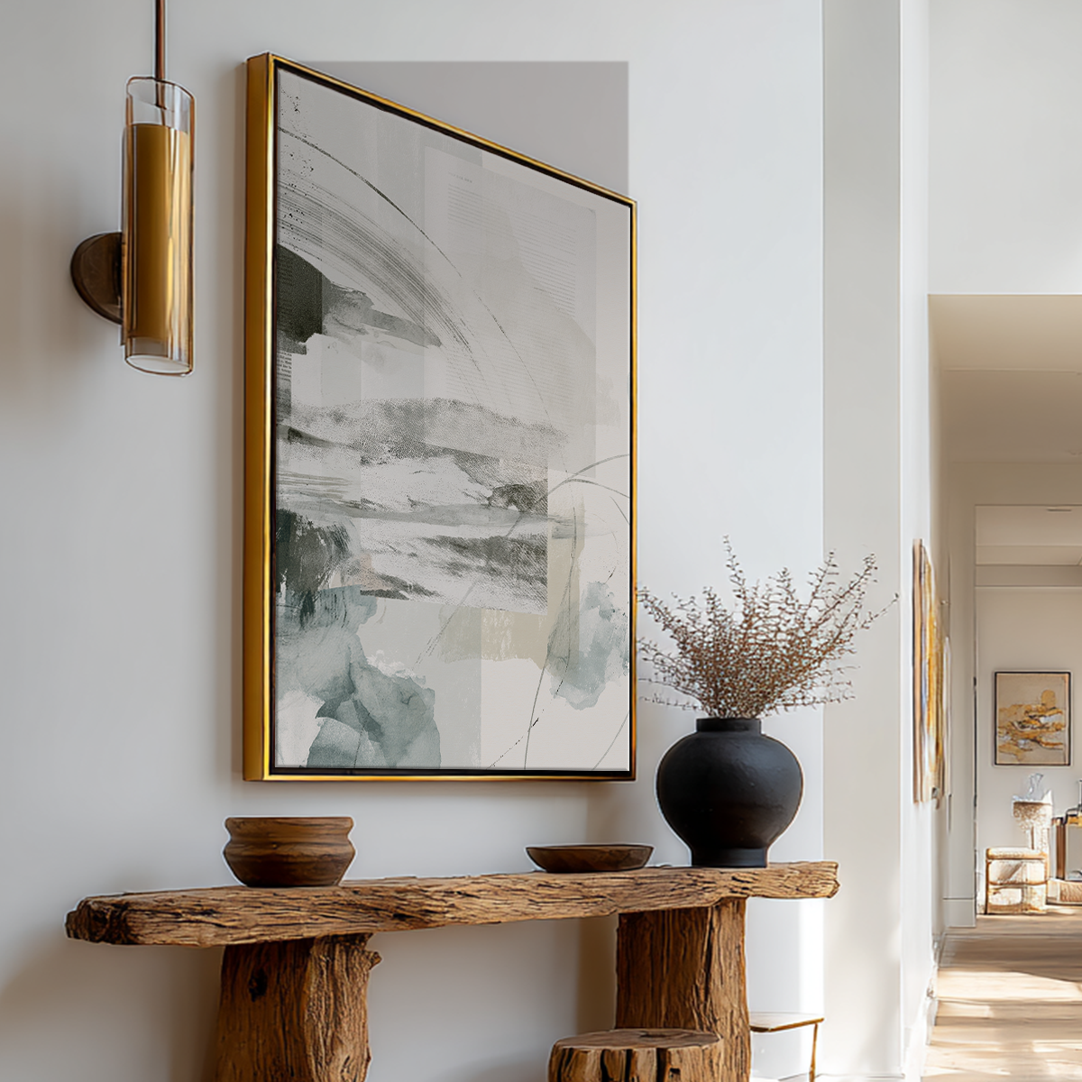 Mixed Media Abstract Wall Art | Neutral Modern Canvas