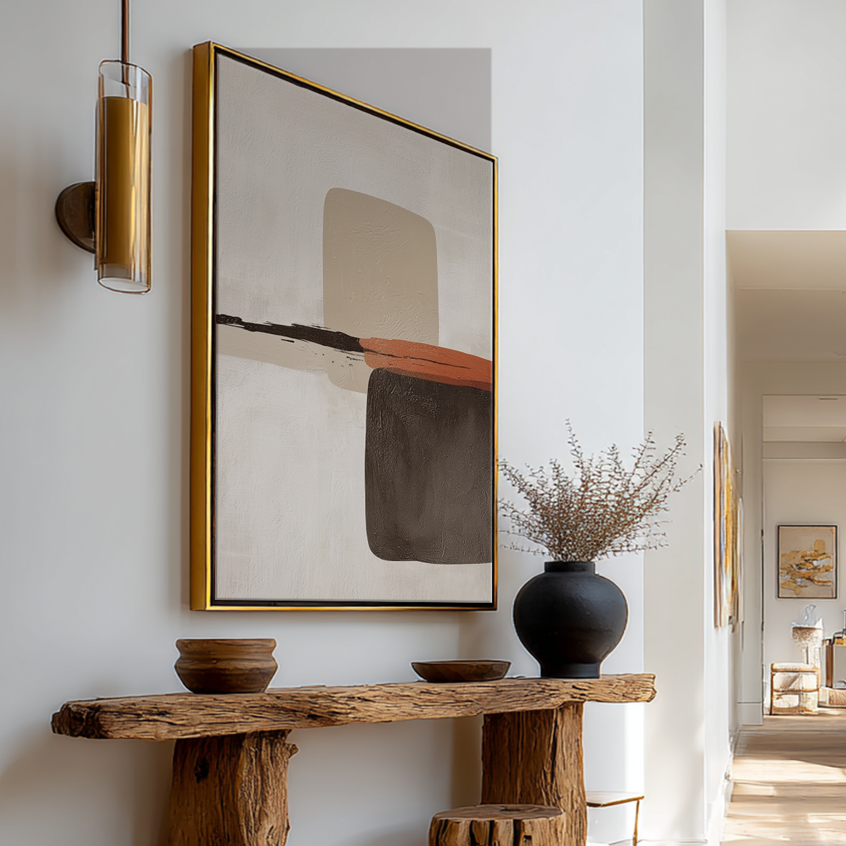 Wabi-Sabi Neutral Wall Art | Japandi Abstract Canvas