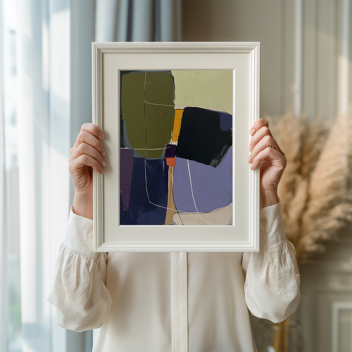 Modern Abstract Wall Art | Neutral Organic Canvas