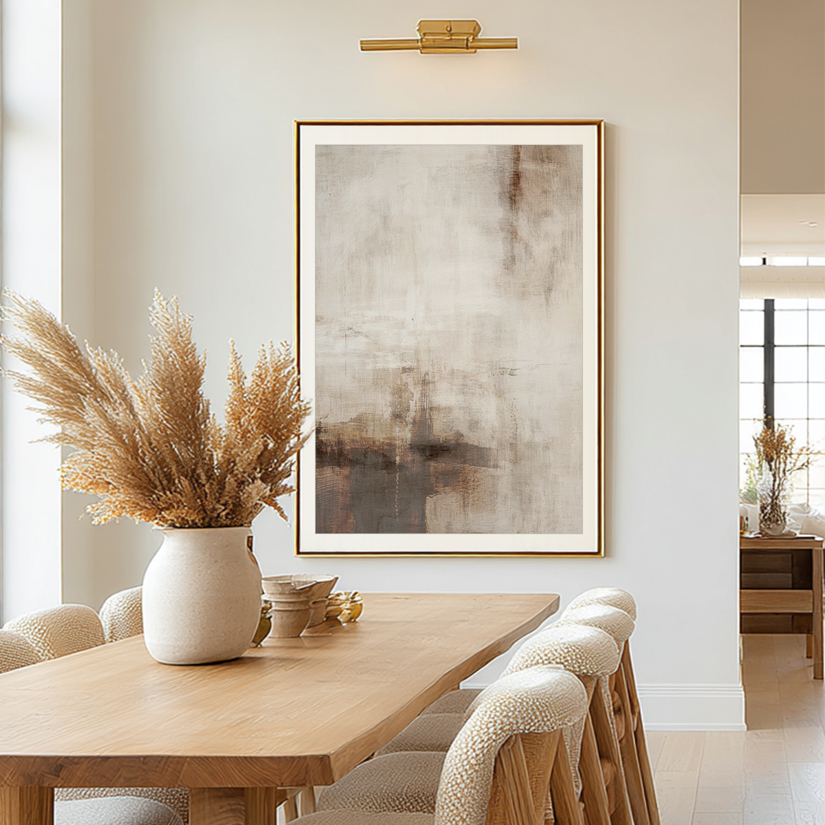 Beige Abstract Wall Art | Minimalist Neutral Canvas