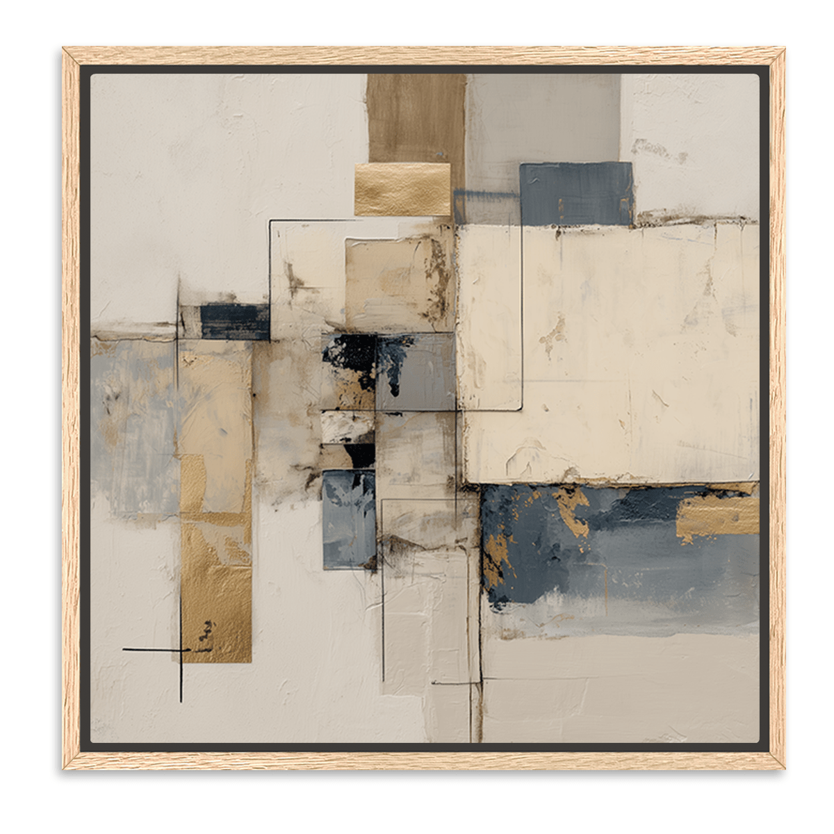 Large Abstract Artgold Wall Art