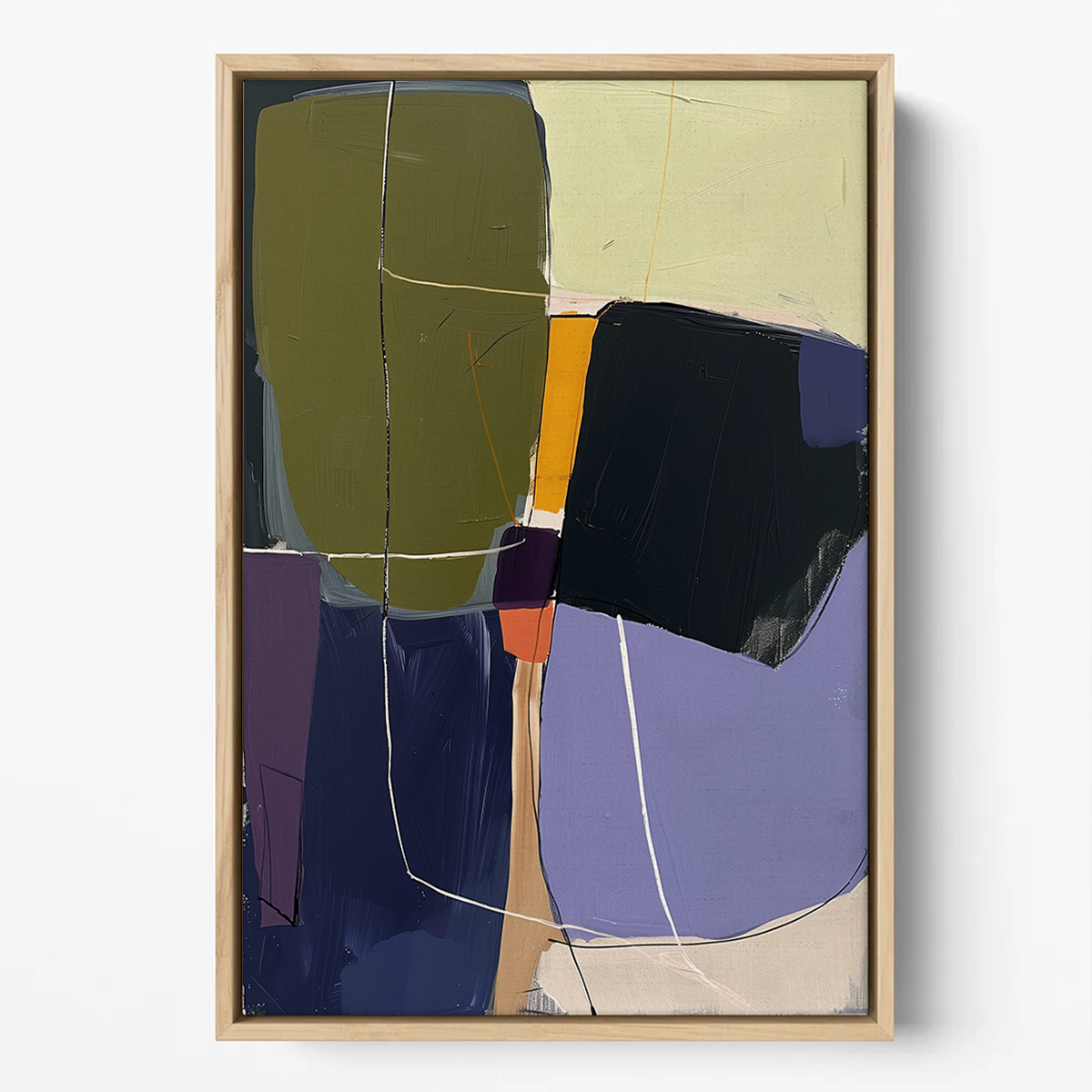 Modern Abstract Wall Art | Neutral Organic Canvas
