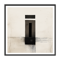 Zen Abstract Wall Art Print – Minimalist Black Ink Geometric Modern Decor featuring bold black geometric shapes on a neutral background for stylish modern wall art.