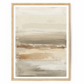 Neutral Abstract Wall Art Canvas | Beige Taupe Textured Horizon Art | Japandi Modern Decor featuring soft layered neutral tones and subtle textured brushstrokes for minimalist modern wall art.