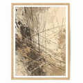 Fractured Motion Canvas Print | Earth Tone Japandi Wall Art