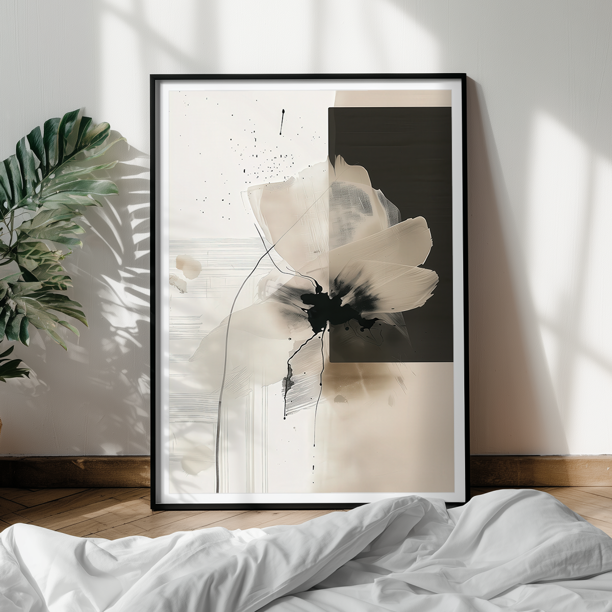 Modern Minimalist Abstract Flower Print
