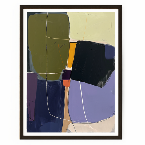 Modern abstract wall art featuring earthy neutral tones and minimalist geometric forms for organic contemporary interiors.