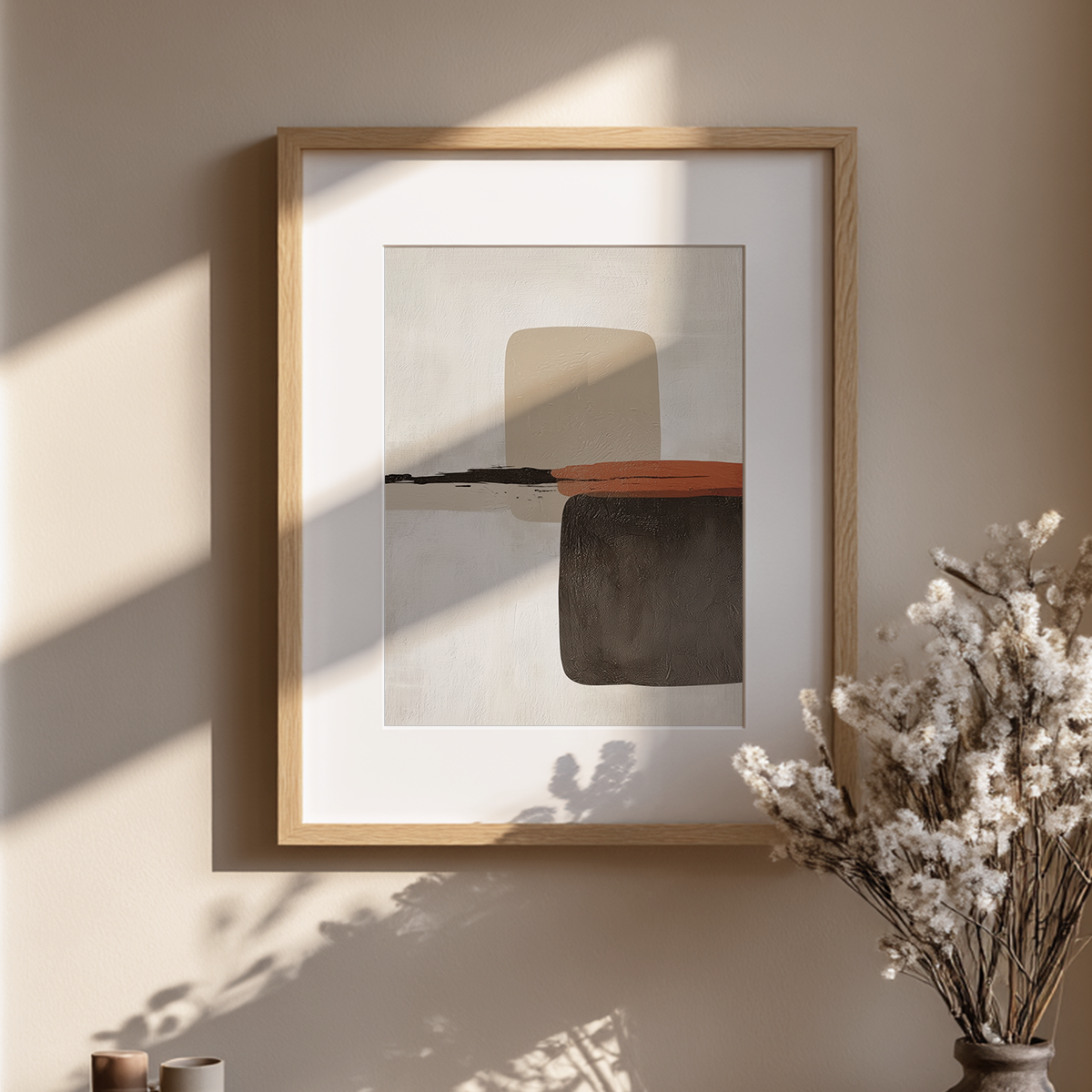 Wabi-Sabi Neutral Wall Art | Japandi Abstract Canvas