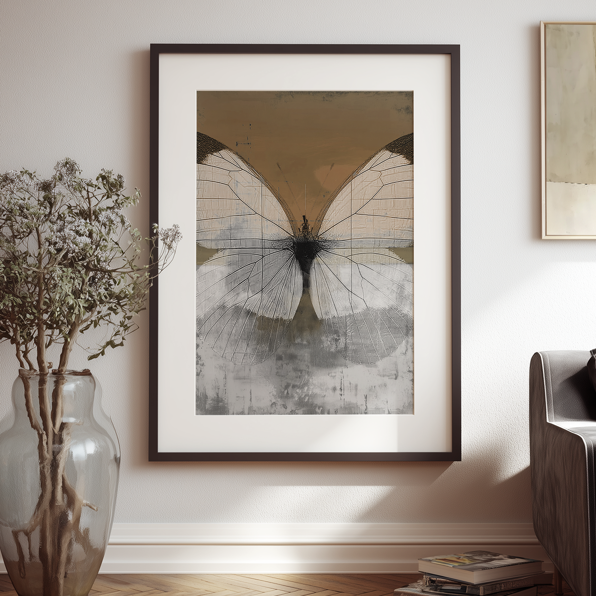 Contemporary Butterfly Wall Art | Modern Nature Canvas