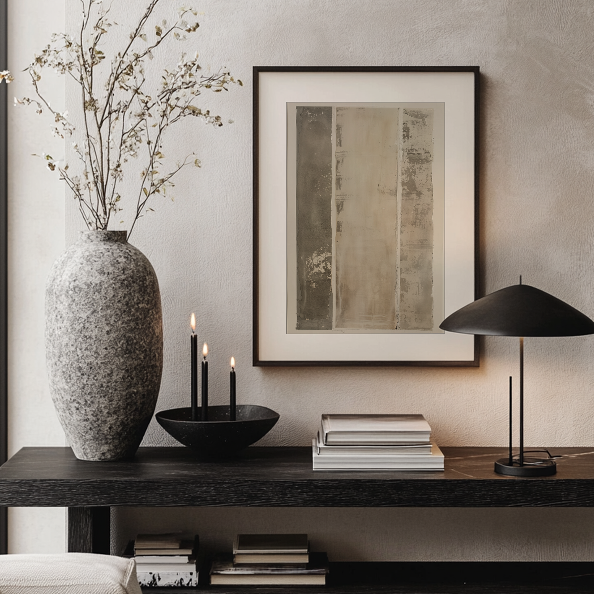 Abstract Mixed Media Wall Art | Neutral Textured Canvas