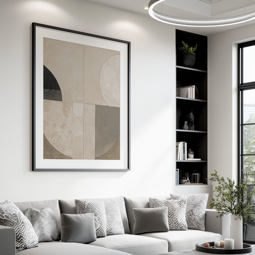 Abstract Mixed Media Wall Art | Neutral Textured Canvas