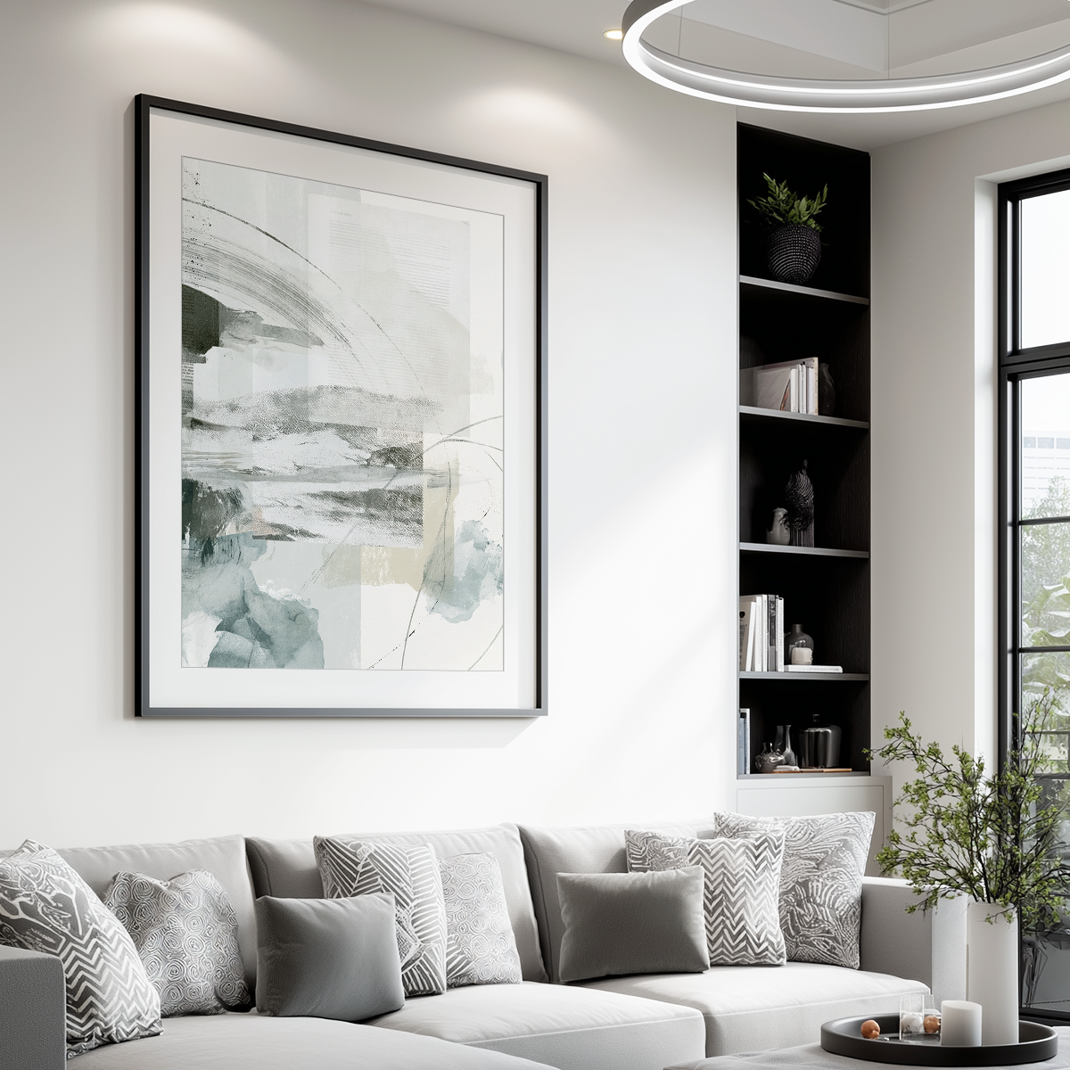 Mixed Media Abstract Wall Art | Neutral Modern Canvas