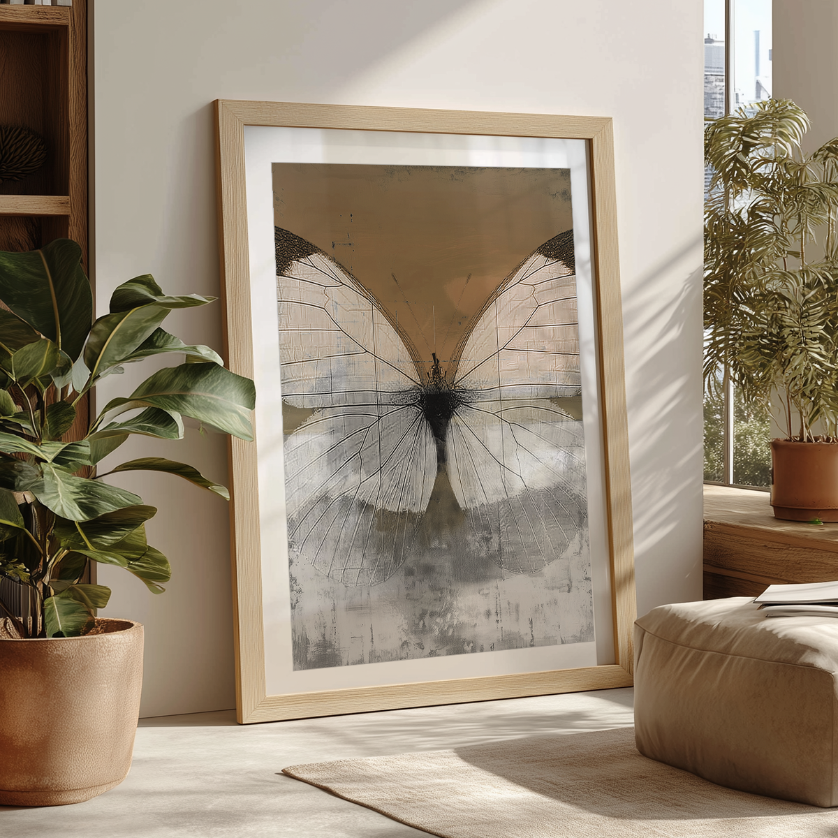 Contemporary Butterfly Wall Art | Modern Nature Canvas