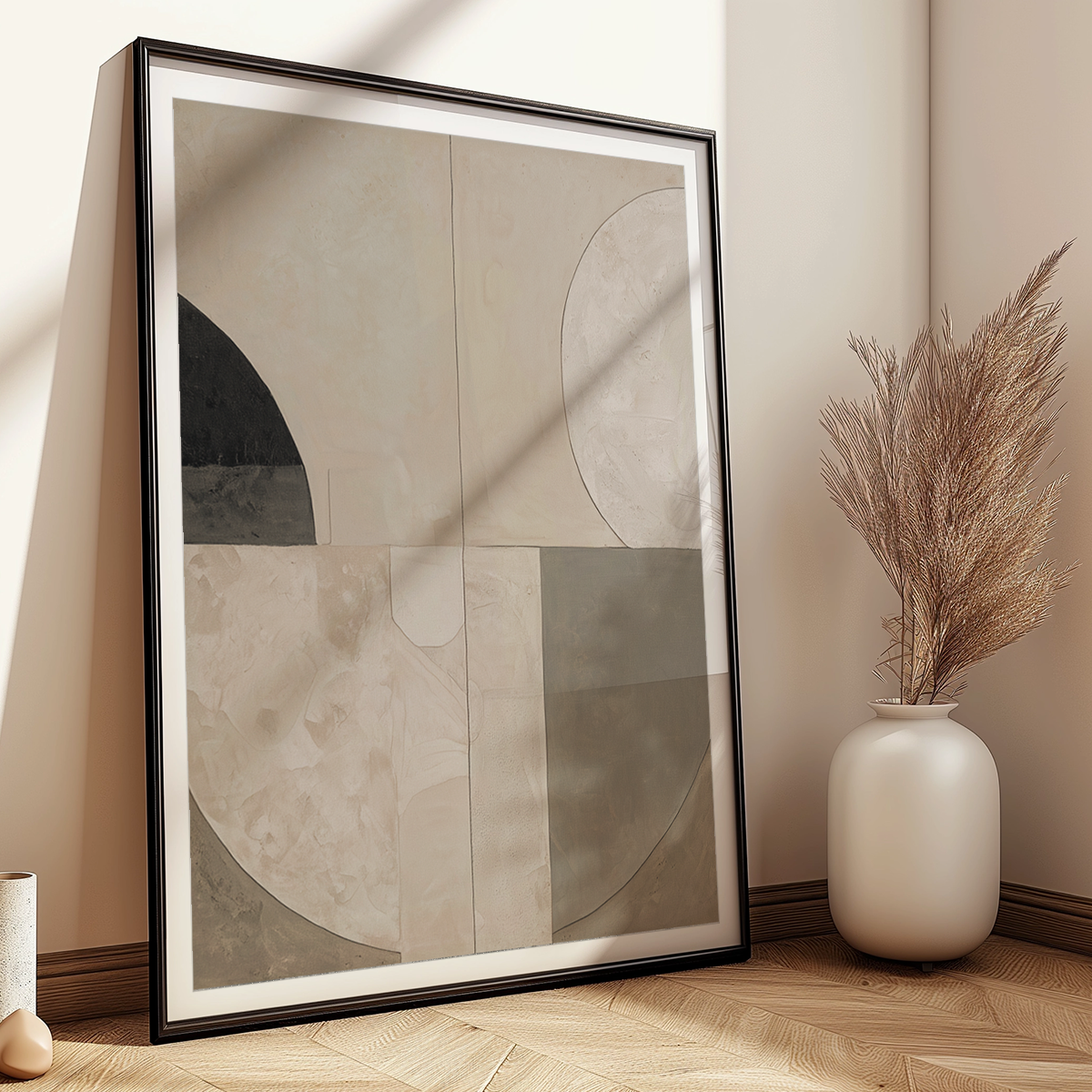 Abstract Mixed Media Wall Art | Neutral Textured Canvas