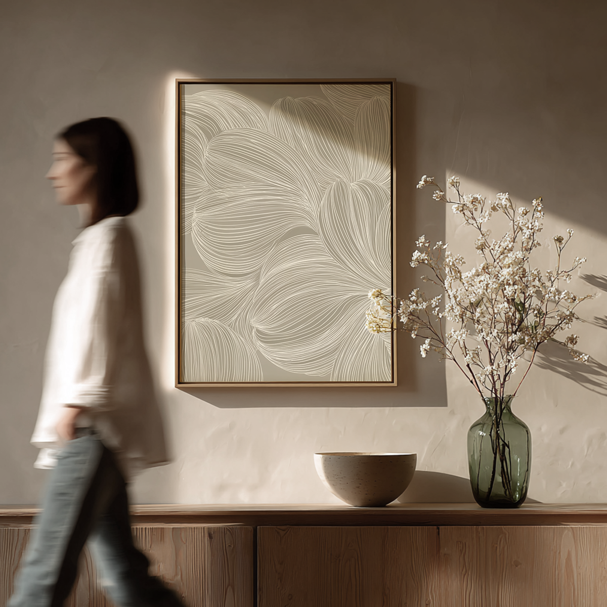 Minimalist Line Art Print | Abstract Botanical Wall Art
