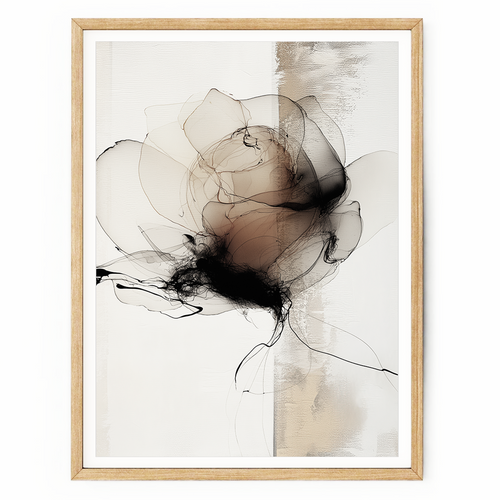 abstract plant wall art print