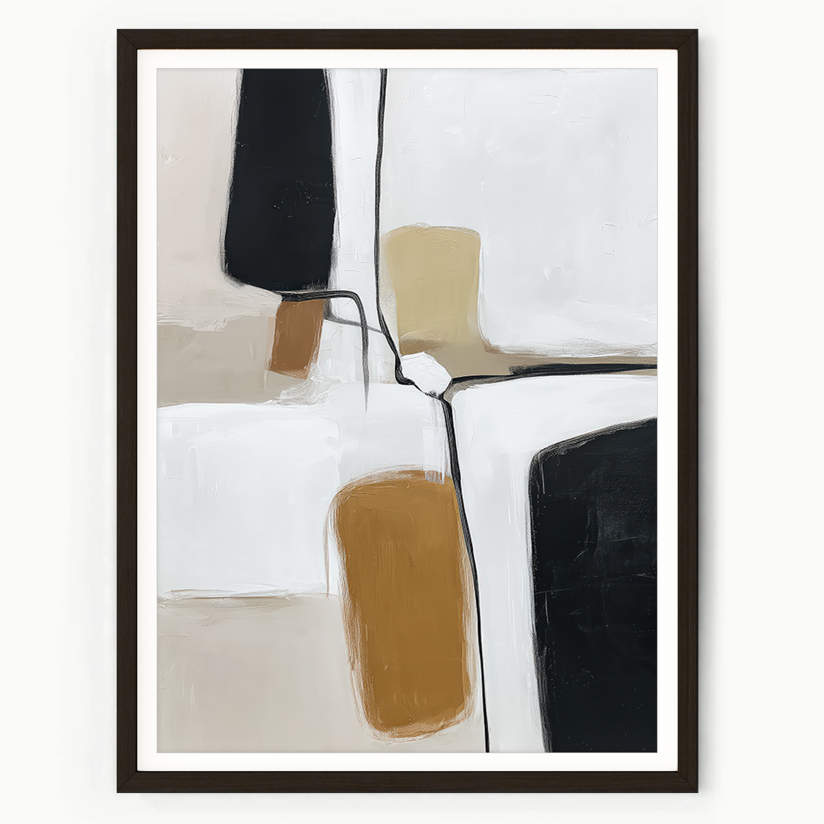 boho minimalist brush stroke wall art