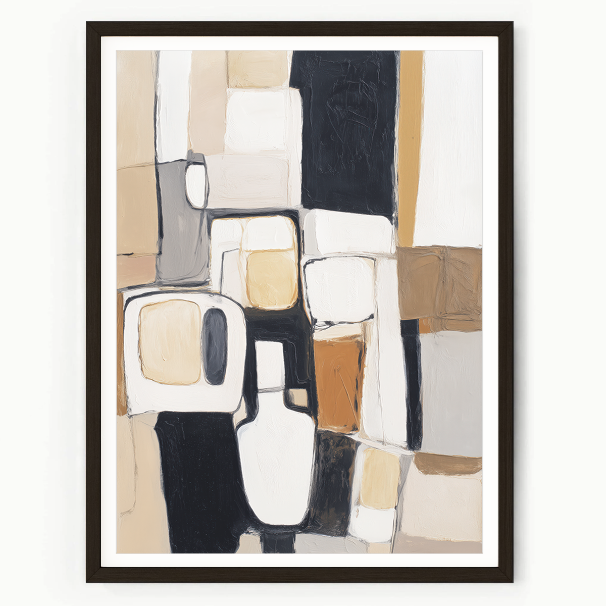 boho modern abstract art for dining room