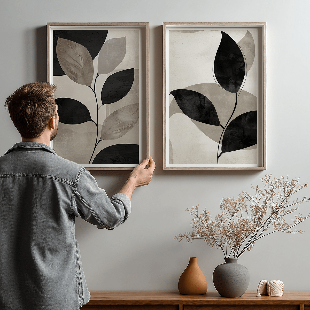 botanical canvas wall art for living room