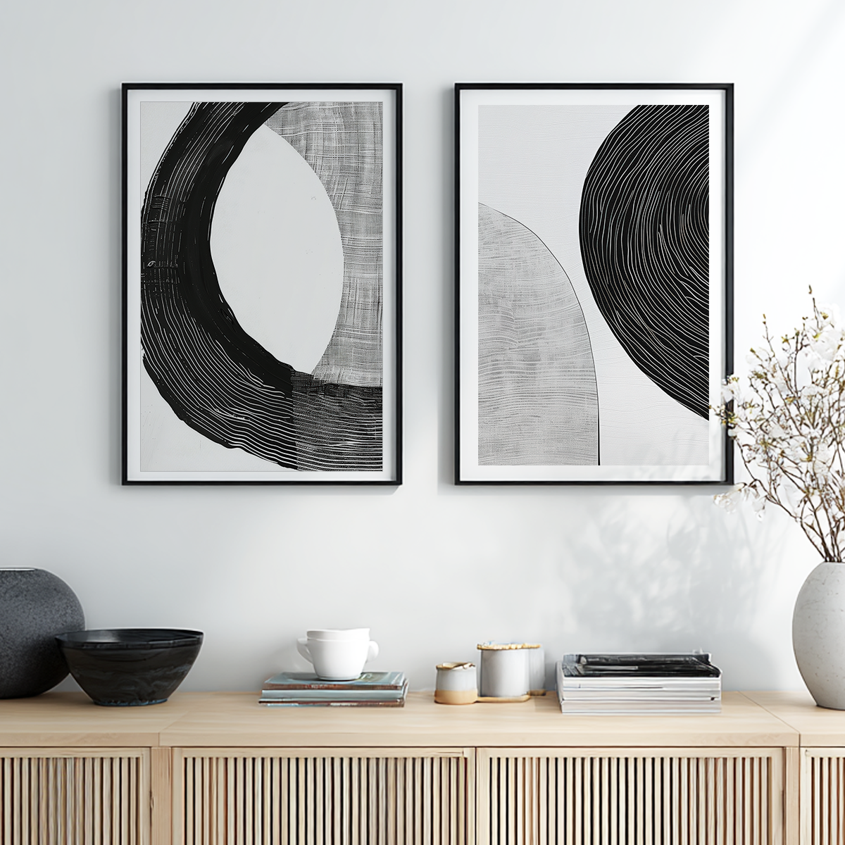 brush stroke minimalist posters