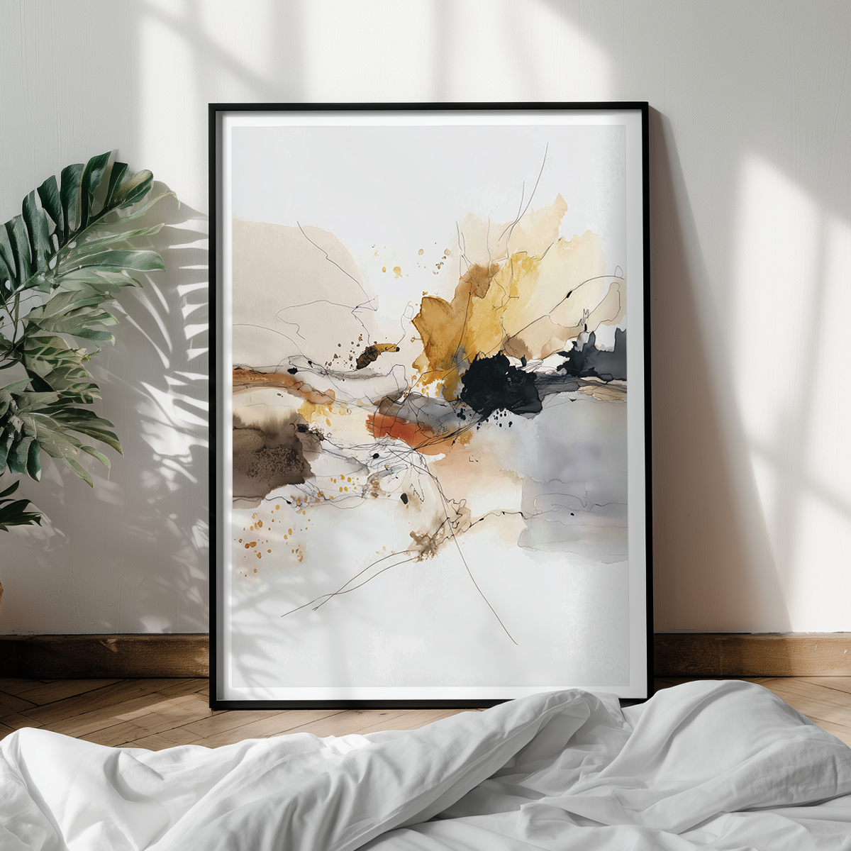 burnt orange wall art for living room