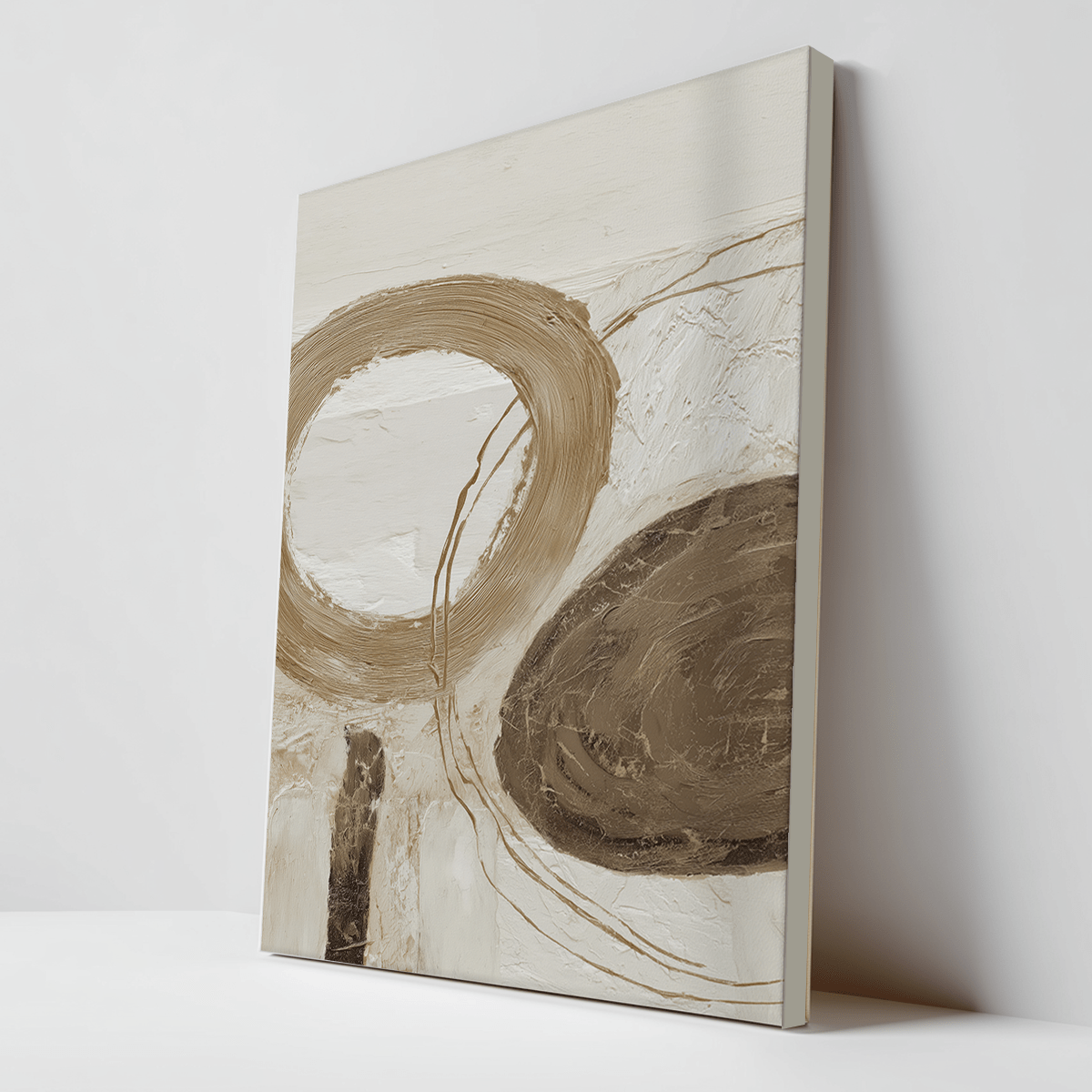 canvas wall art with soft earth tones