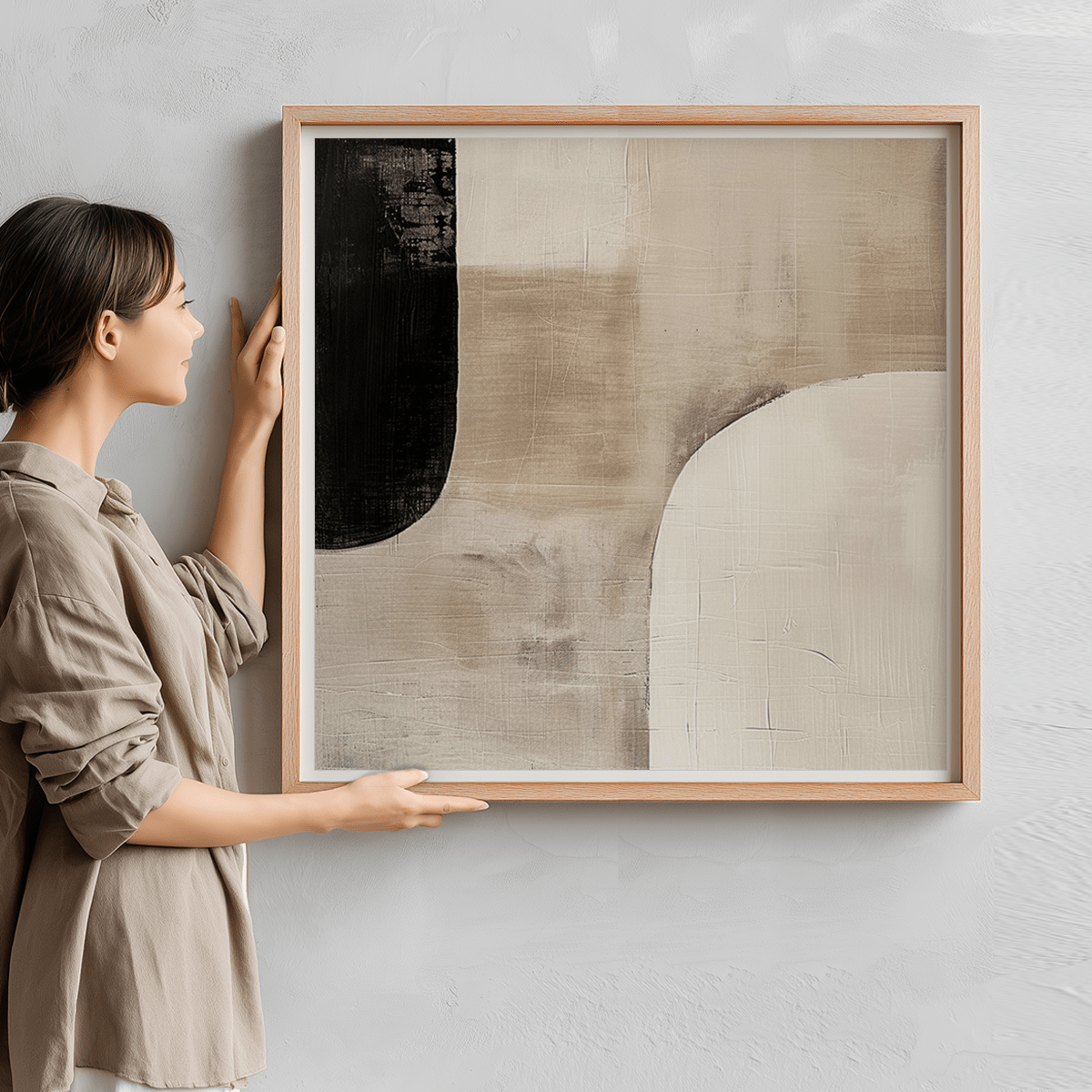 canvas wall art with textured abstract design