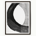 framed minimalist brush stroke art