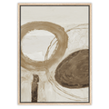framed minimalist modern wall art in beige tones