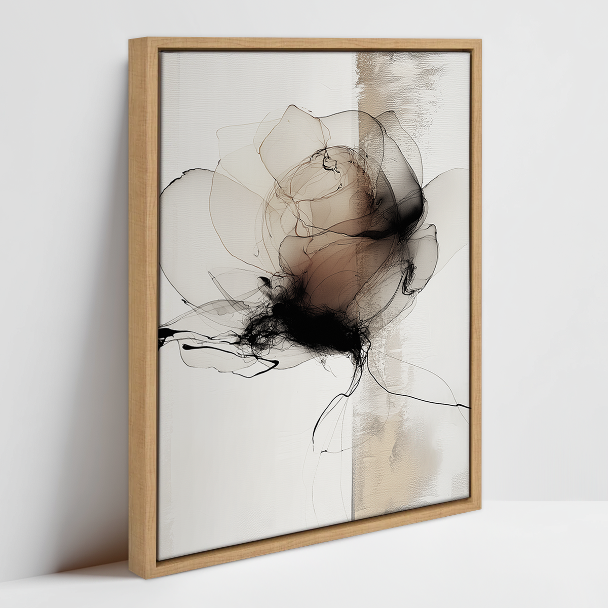 framed modern abstract botanical poster