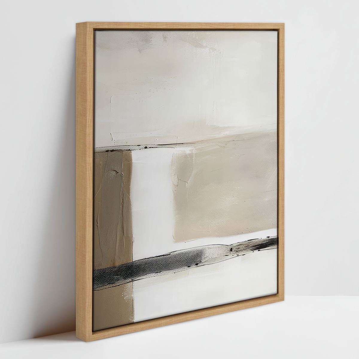 large framed wall art for open living space