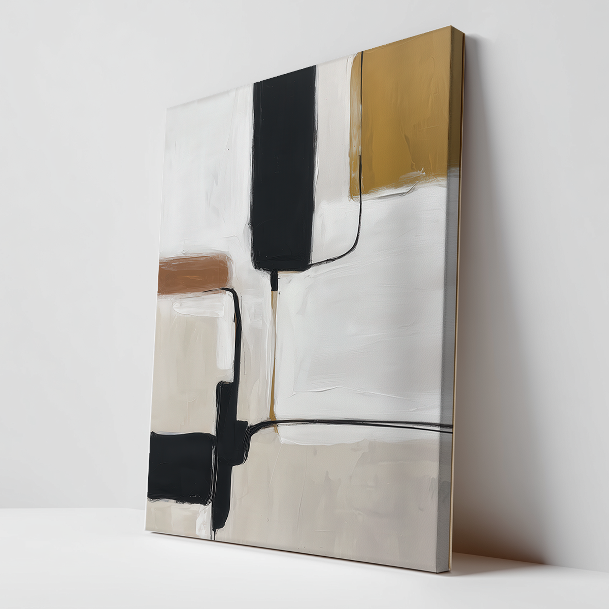 mid century modern boho canvas wall art