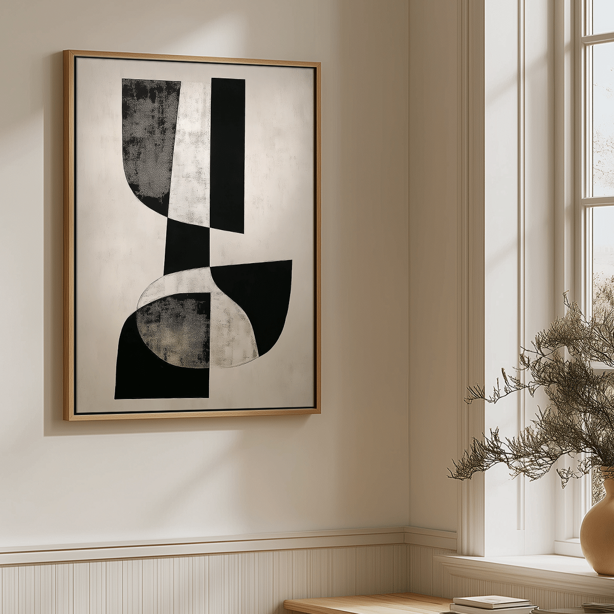 minimalist abstract canvas wall art for dining room