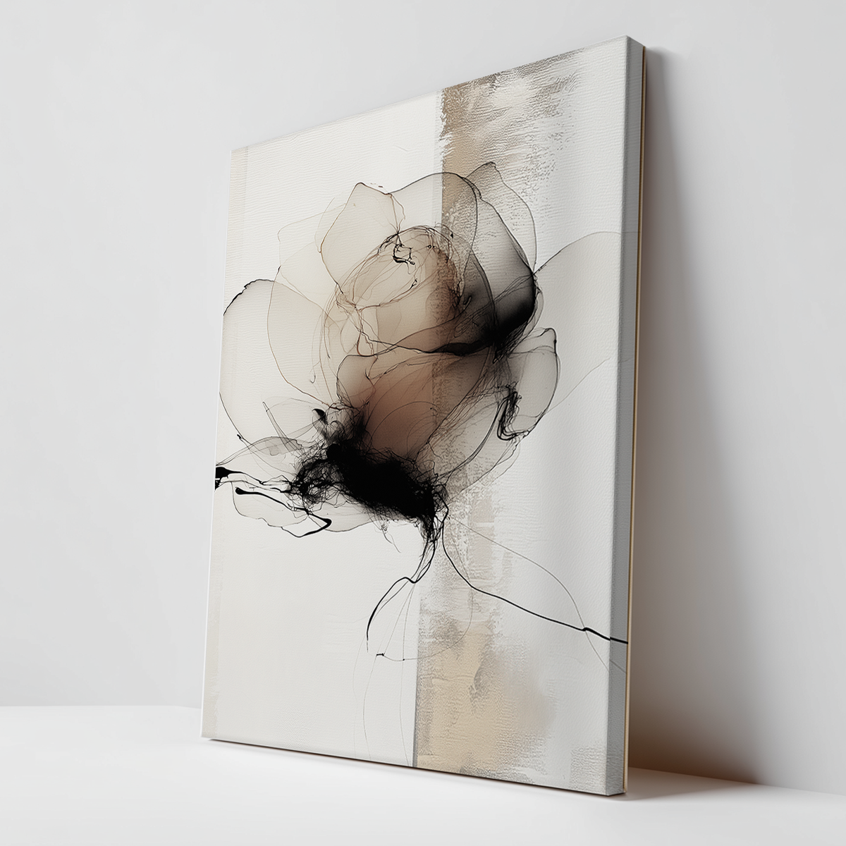 minimalist canvas art with organic texture