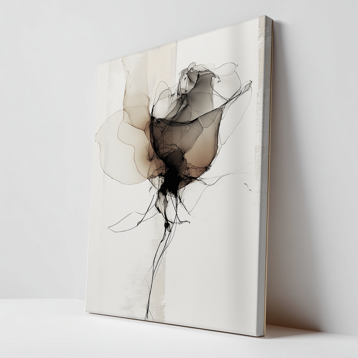 modern abstract botanical canvas