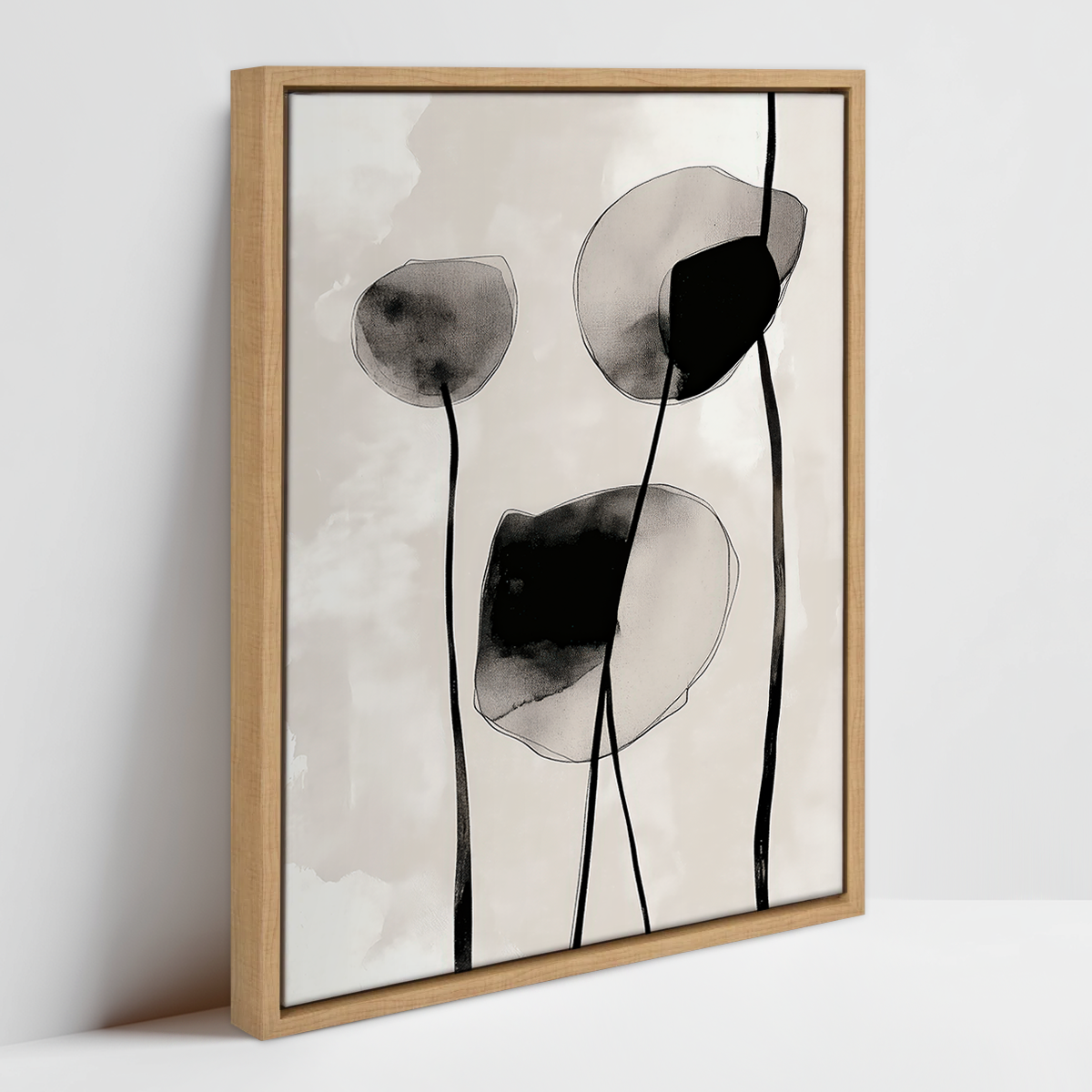 modern abstract botanical canvas print