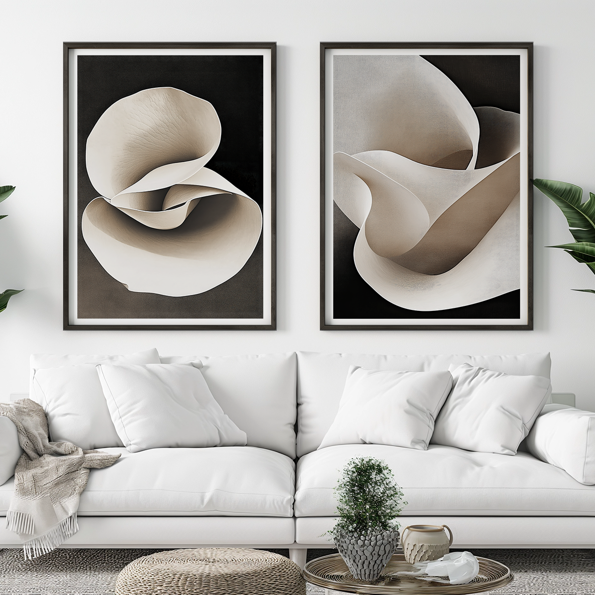 modern abstract botanical posters