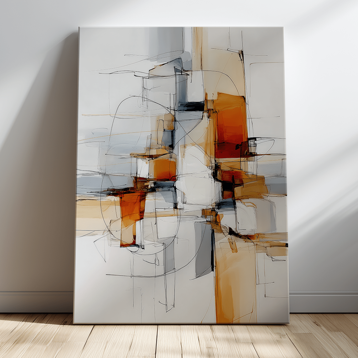 modern burnt orange wall art