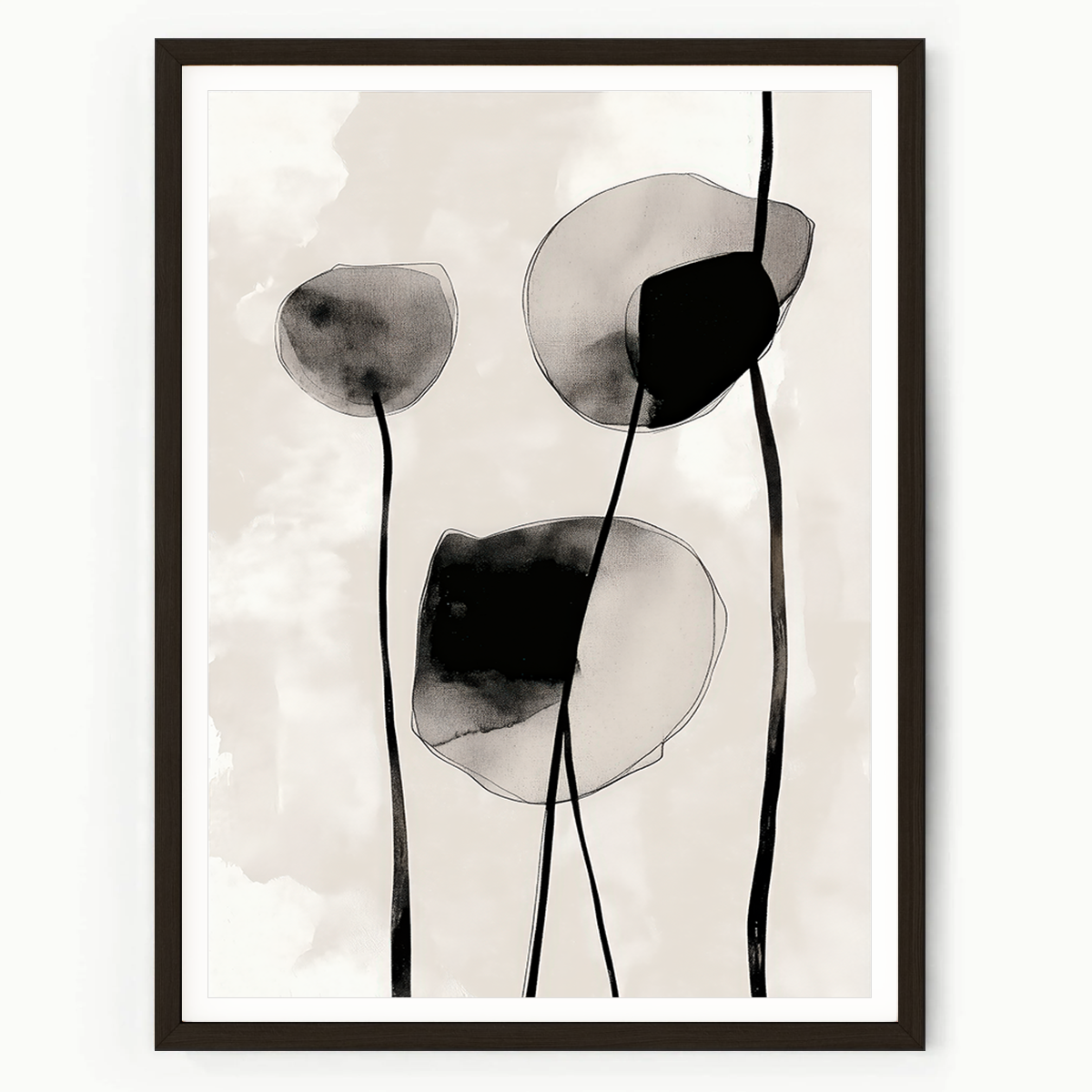 modern wall art styled in neutral home